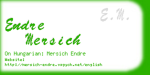 endre mersich business card
